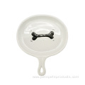 Ceramic Pet Dog Plates Bowl with Handle